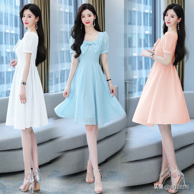 冬装甜美蝴蝶结气质显瘦连衣裙,气质翻领金丝绒显瘦蝴蝶结连衣裙