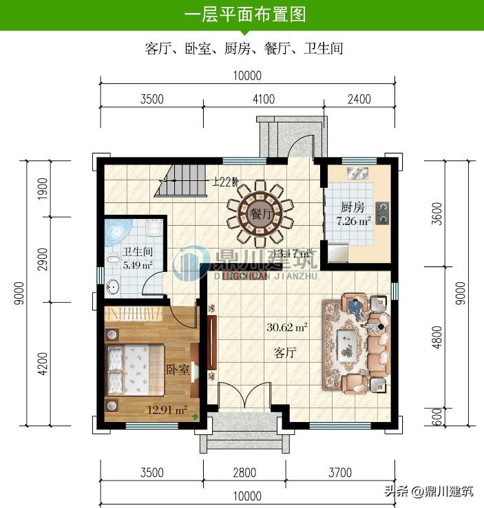 120平三层半别墅带神位露台,109平米露台设计
