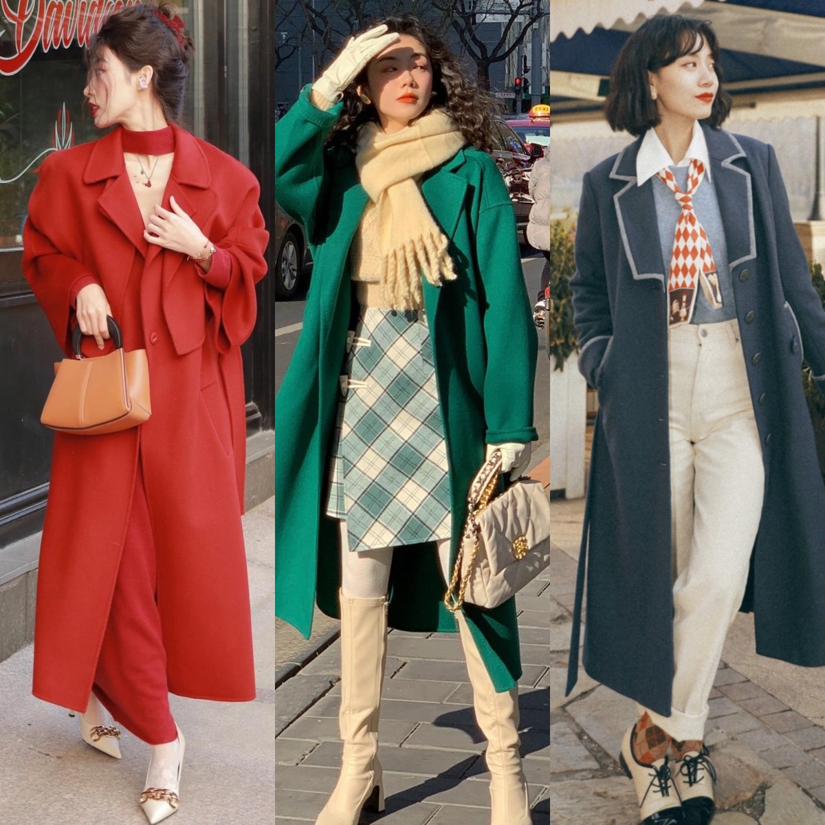 今年大衣流行色,老气的黑色短款大衣