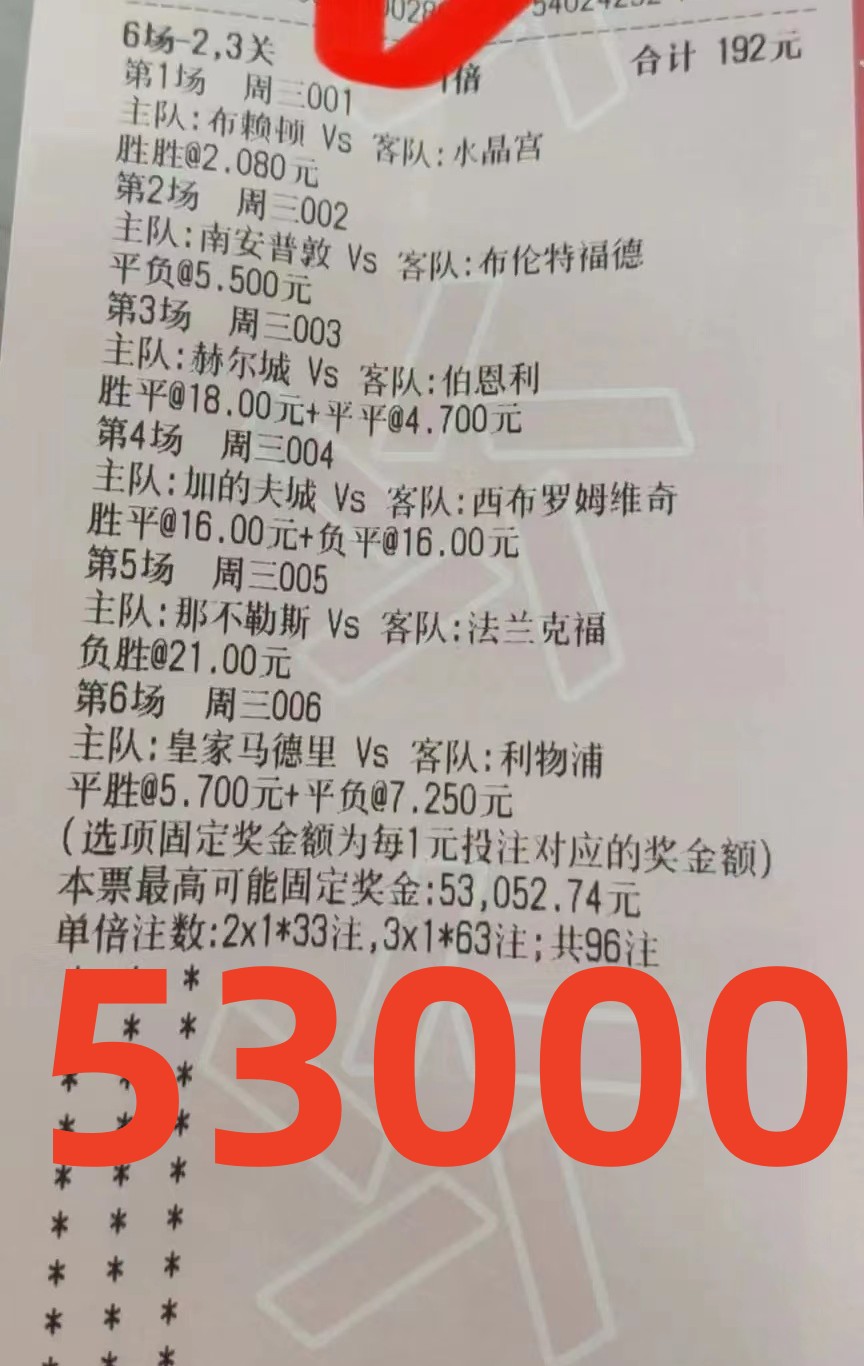 3.15今日竞彩足球推荐：提前恭喜那不勒斯晋级实单扫盘6串1+5串1