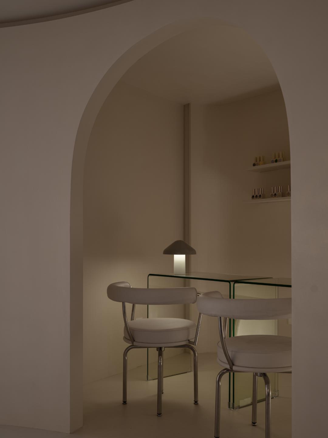 法式奶油风格美容院装修效果图,法式奶油风装修美容院