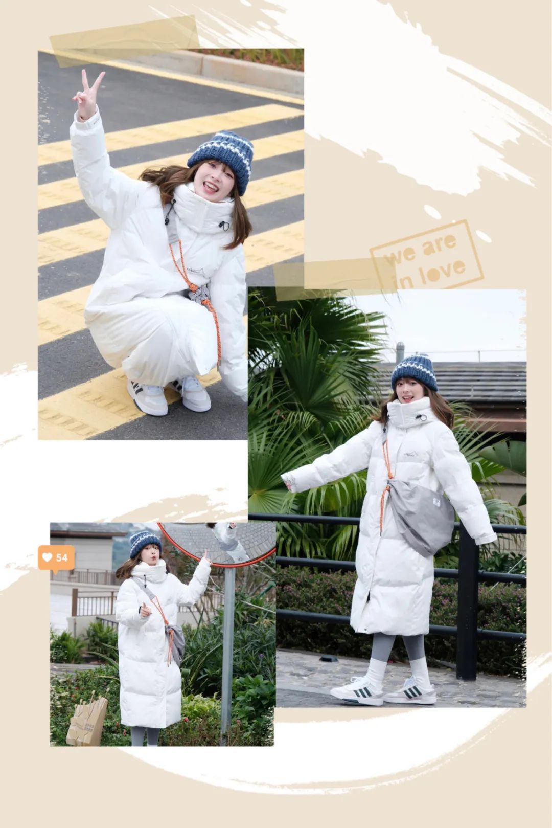 白色长款羽绒服韩系裙子穿搭,今年流行穿搭羽绒服加什么靴子