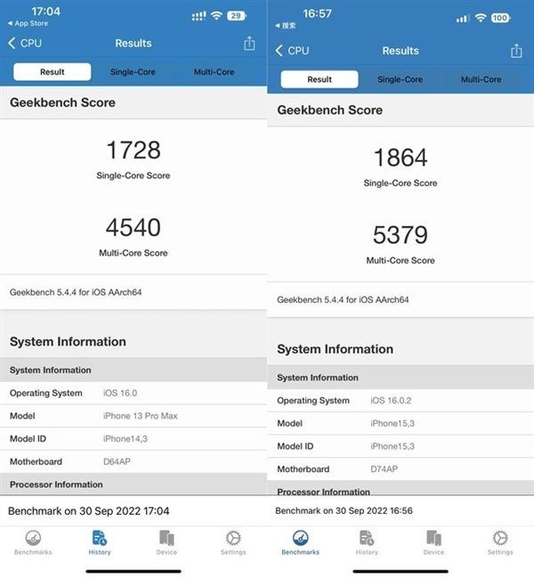 a15和a16和a17性能差距有多少,a17pro对比a16对比a15