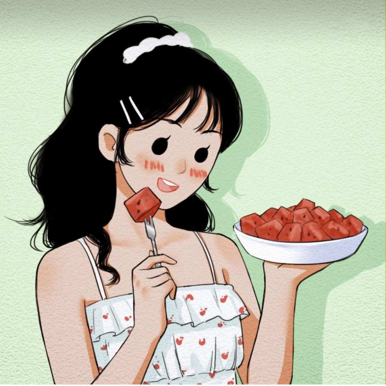 闺蜜头像一人一半两张漫画可爱,闺蜜头像真人仙气高颜值高马尾