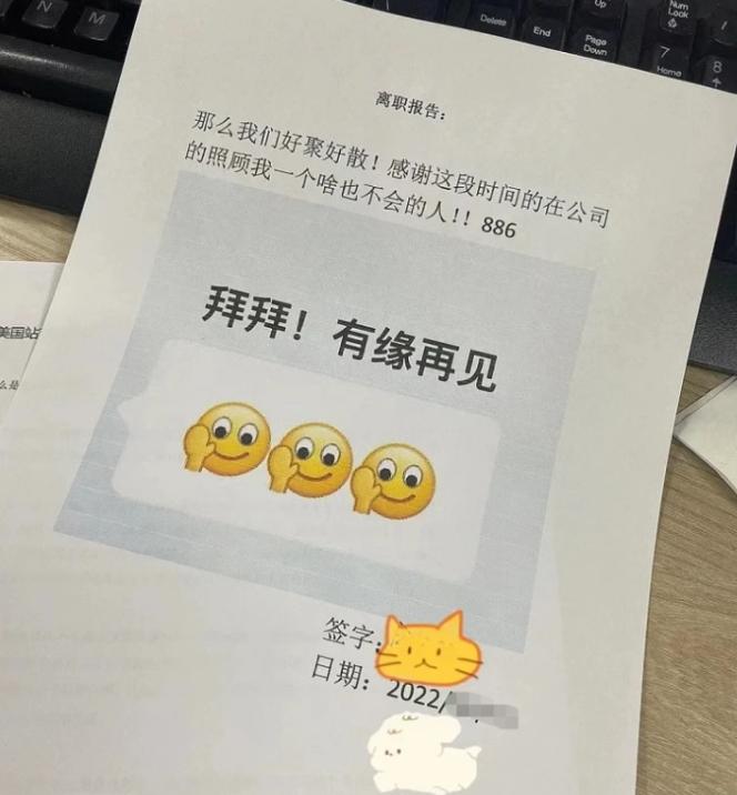 00后辞职信走红90后感慨自己老了,毕业生辞职信走红网友太有个性