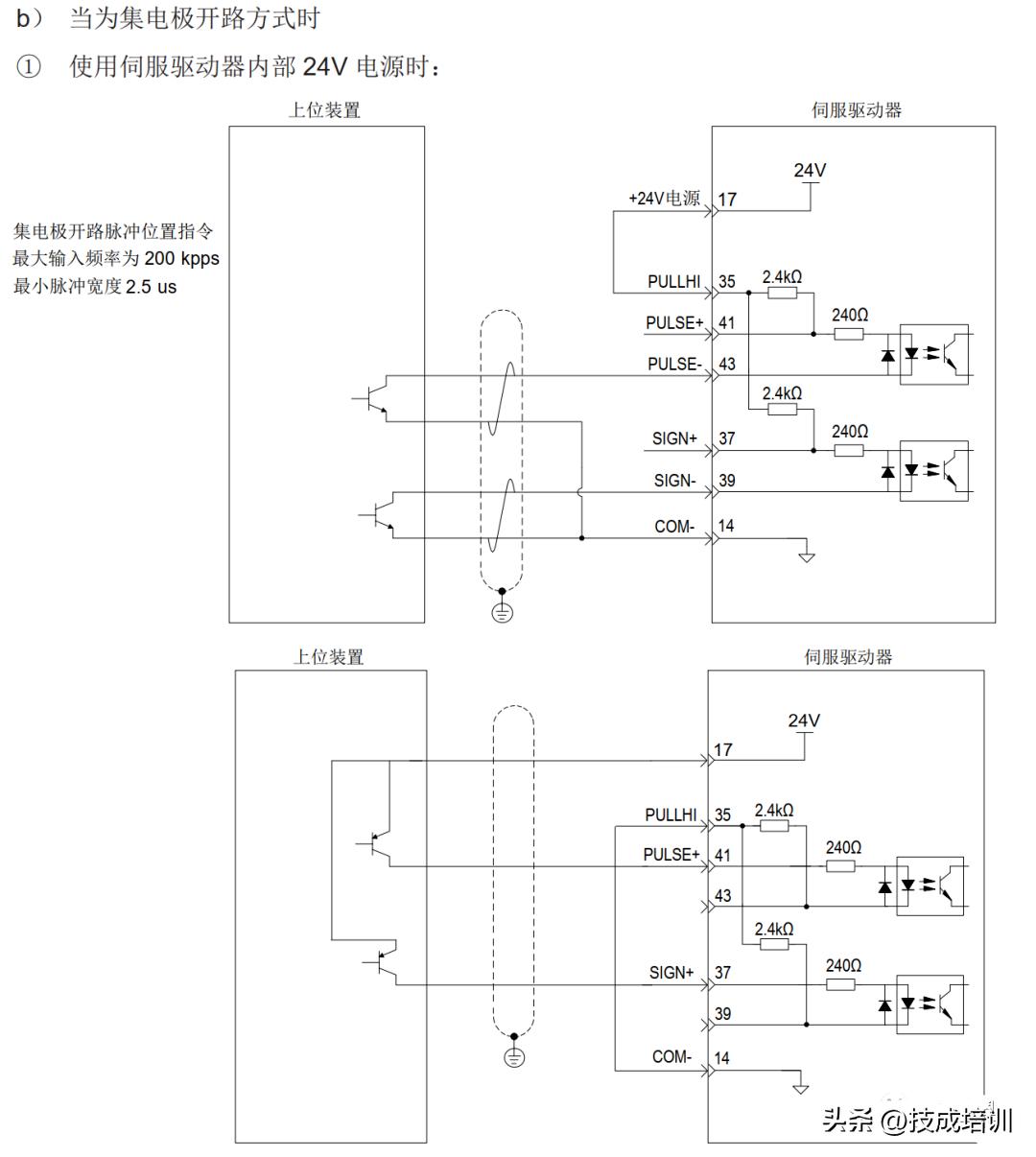汇川伺服与plc接线方法,汇川伺服电机接线图与实物图