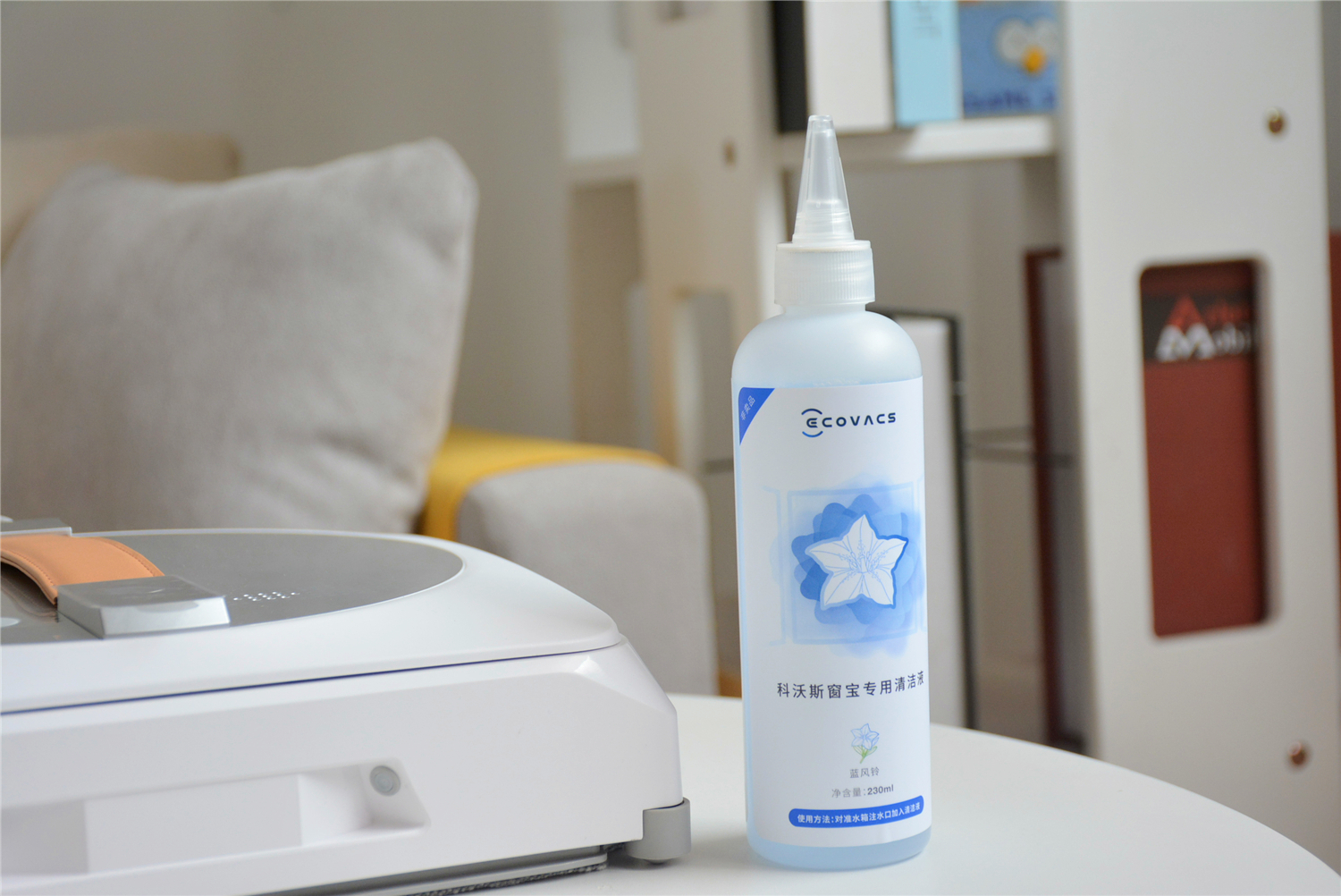 科沃斯擦窗教程,双向自动喷水擦玻璃