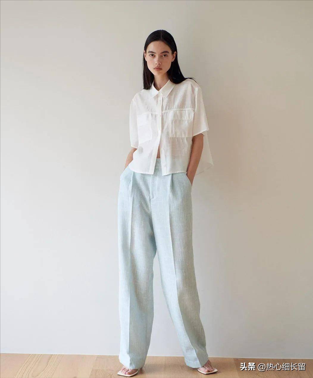 短袖衬衫的基础穿法越简单越时髦,短袖中长款衬衣穿搭技巧