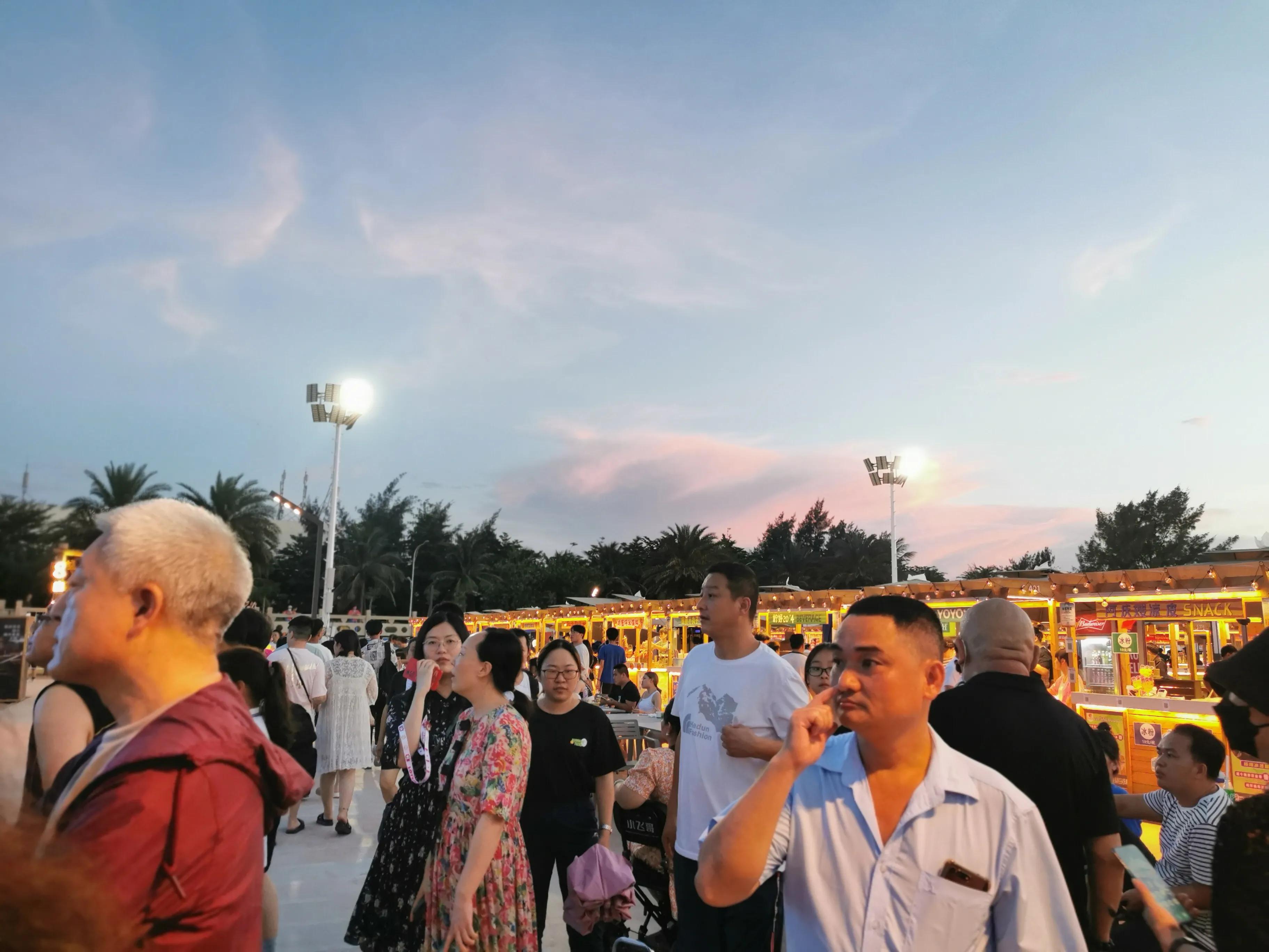 海南海口白沙门夜市打卡,海口白沙门夜市体验高山流水