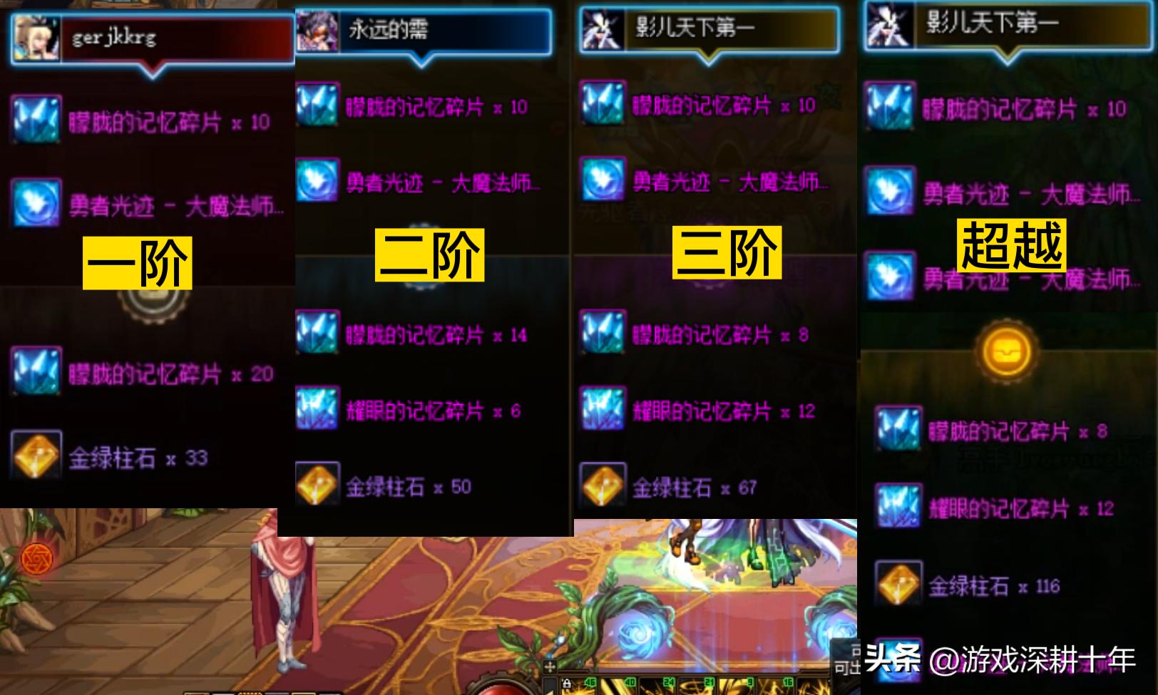 dnf次元回廊超越和三阶段奖励区别,dnf次元回廊三个难度奖励区别