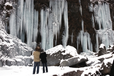 新乡八里沟冰封玫瑰,冬季八里沟现在的真实风景