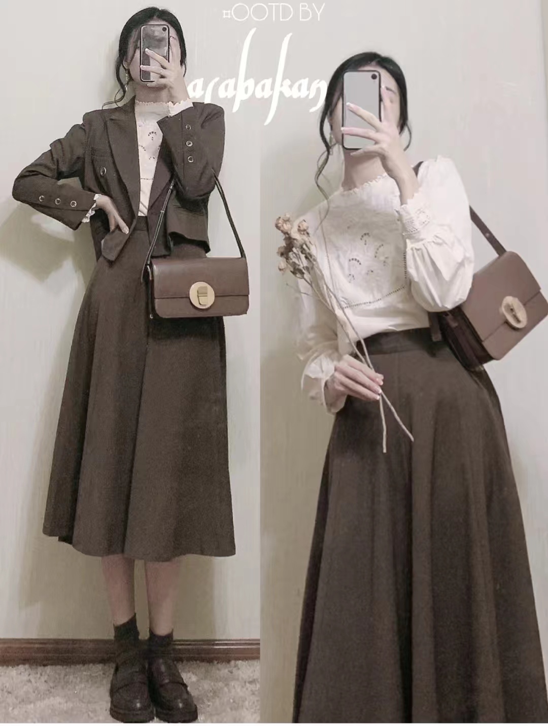 西装长裙搭配西装外套,西装外套配连衣裙气质高级感