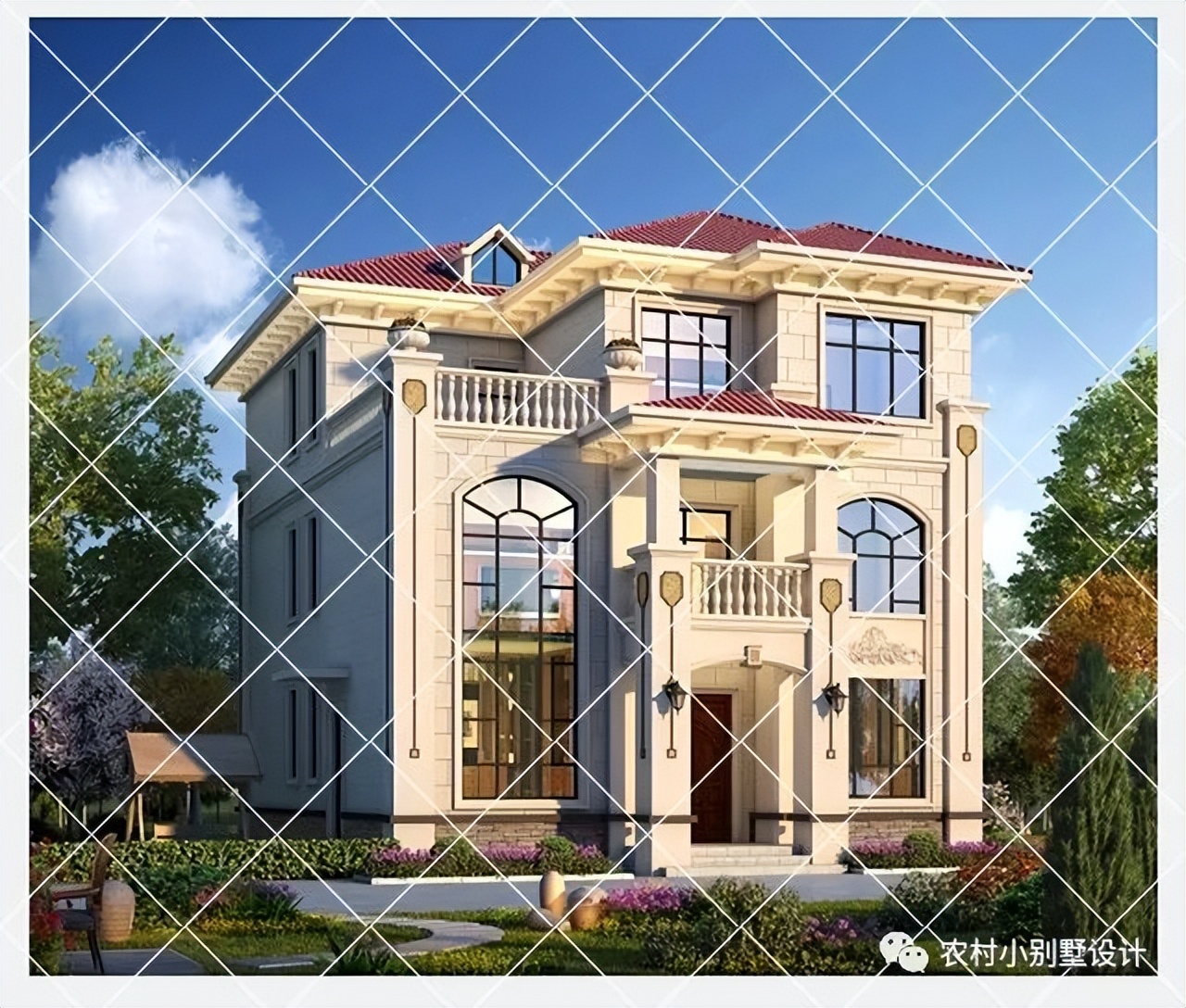 欧式别墅三层半设计及图纸大全,100平米三层别墅欧式全套设计图纸