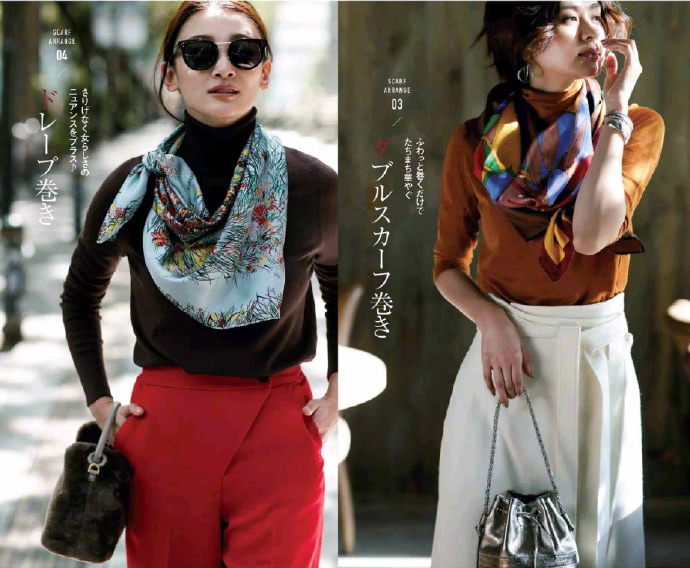 春天系“丝巾”，凭什么好看？这2个精髓，优雅女人如获至宝