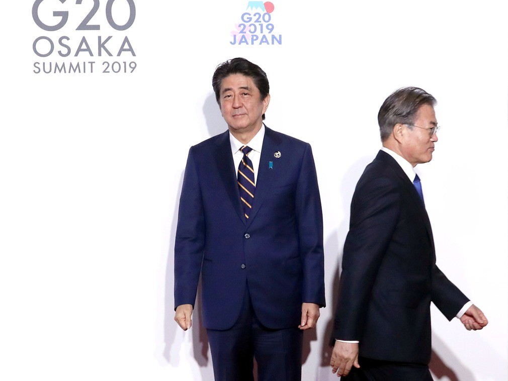 安倍和韩国文在寅,安倍文在寅的最新消息