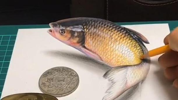 3D绘画牛人多厉害？画出真假难辨的“立体美女”，震惊500万网友