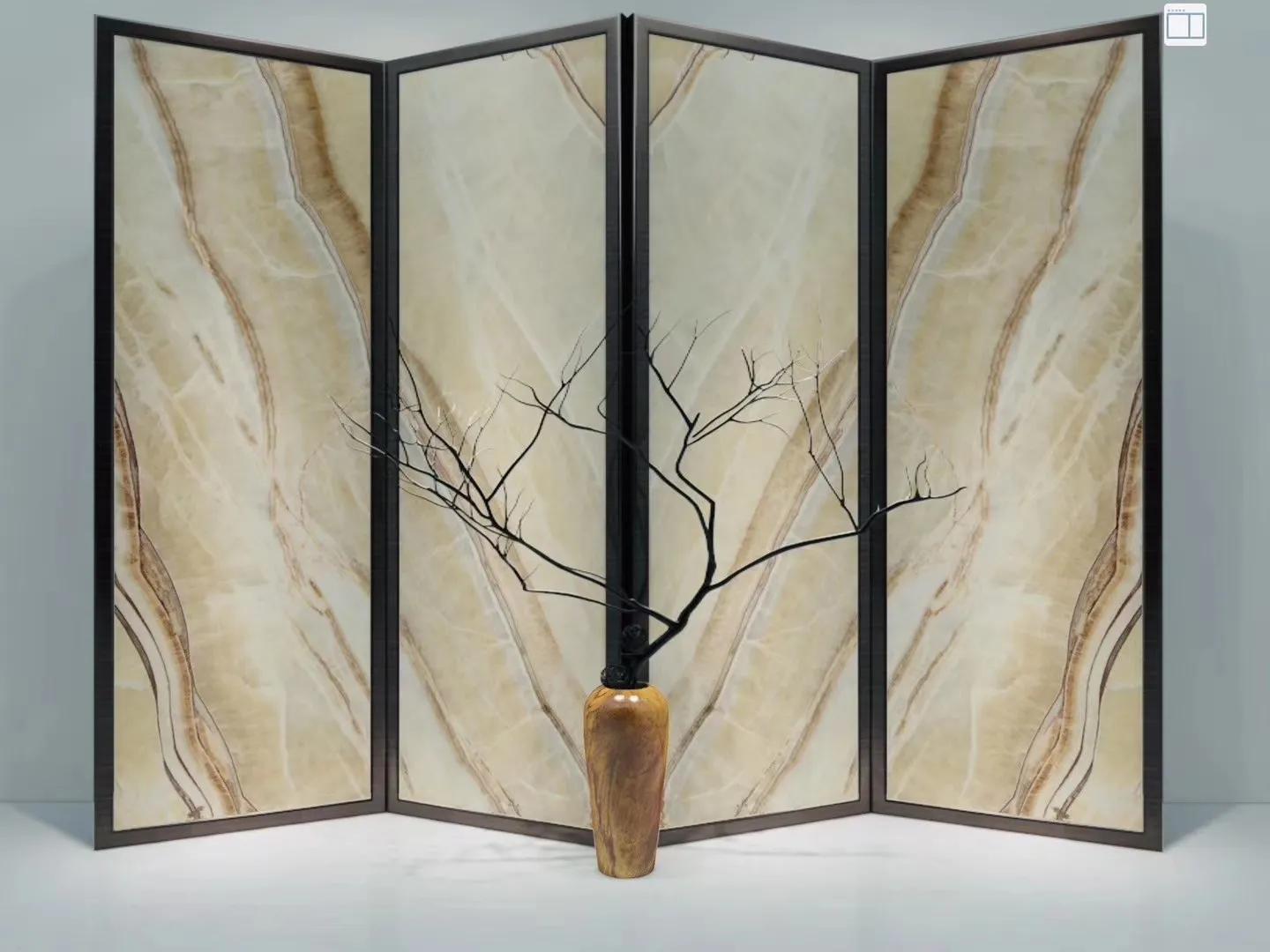 奢石绿屏风隔断,奢石小屏风