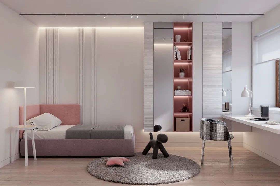 小房间只能放一张床儿童房设计,儿童房空间小双床不要上下铺