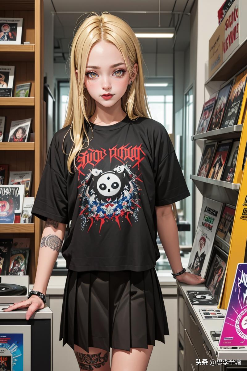 第99+篇AI音像店少女日常工作，卖盘，卖光盘