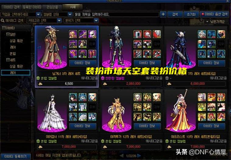 dnf补齐天空套,dnf天空套装排行