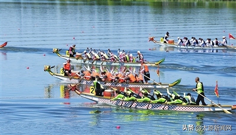 汾河碧水赛龙舟,汾河景区龙舟赛