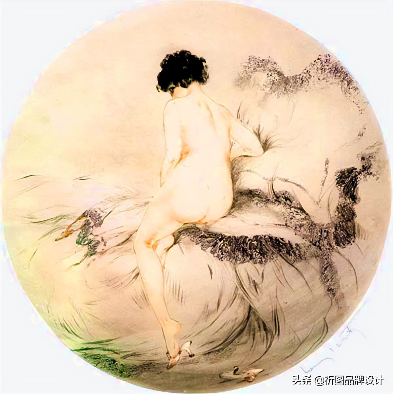 因为路边金发女郎而改变一生的油画家，他的人体油画定格18岁妻子