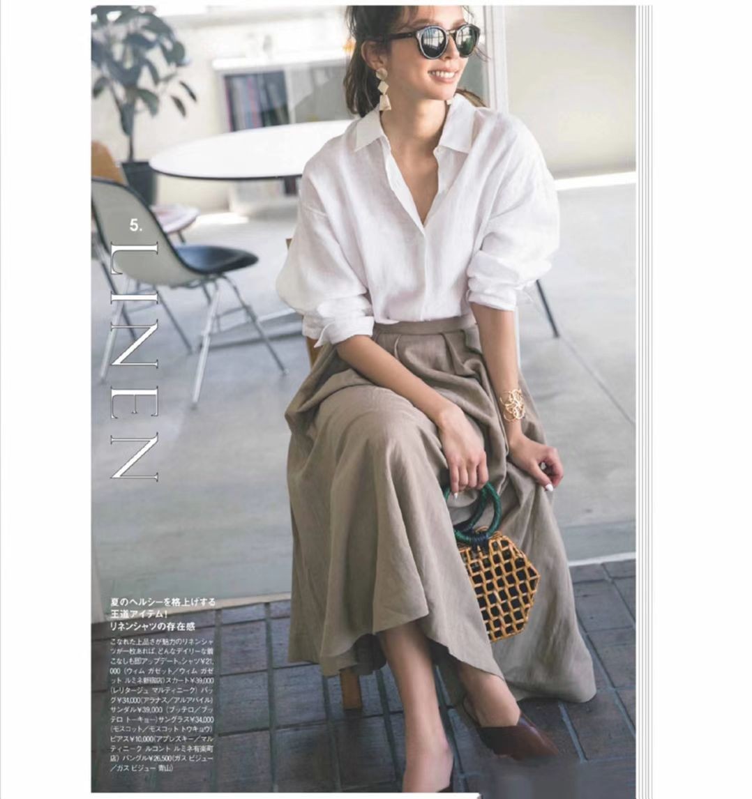 知性优雅穿搭白衬衫裙子,格子衬衣穿搭牛仔半裙女秋冬