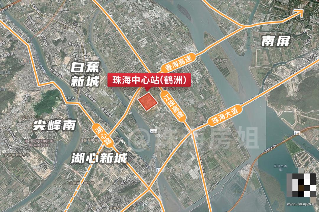 珠海鹤洲枢纽最新规划公示,珠海中心站鹤洲枢纽及周边片区