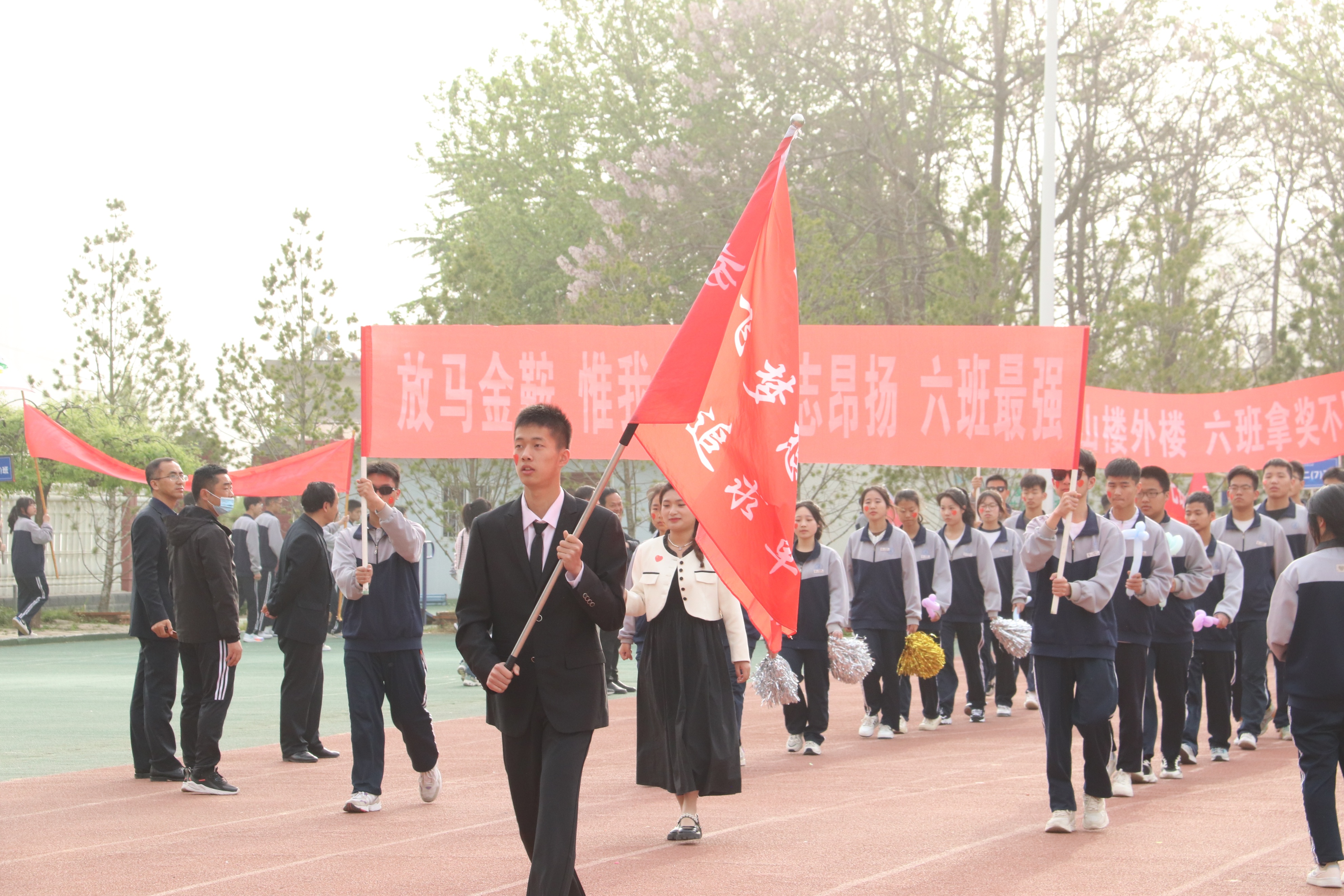 渭南市中学生田径运动会开幕,白马中学第三届田径运动会开幕式