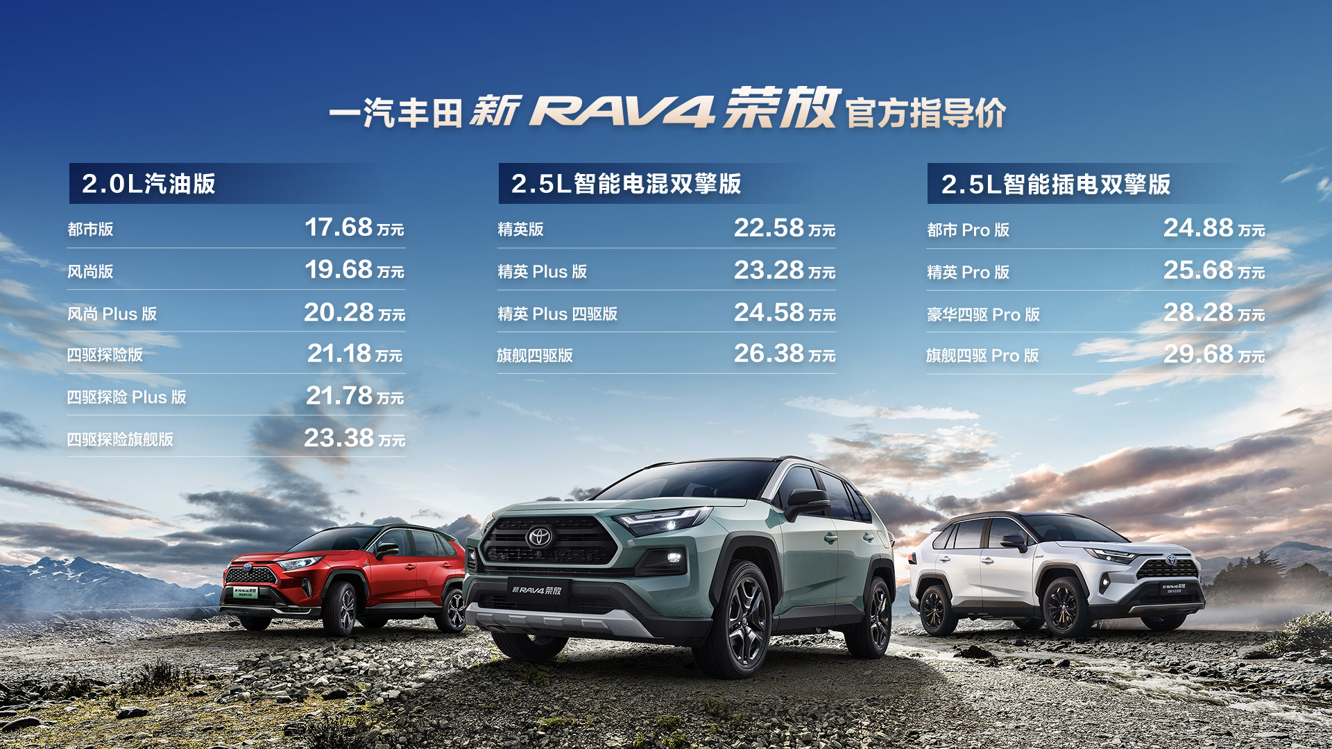 新rav4荣放低配中控,新rav4荣放野力进阶