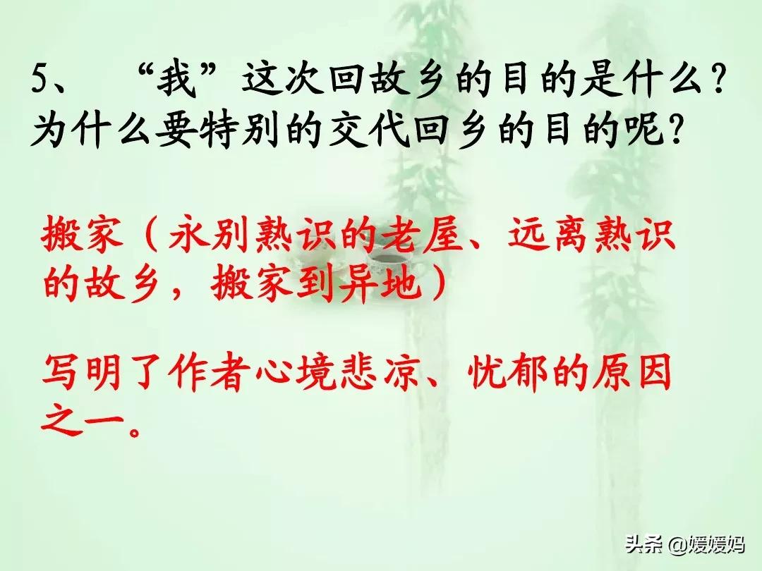 九年级上册语文第15课故乡预习,语文书人教版九上故乡ppt