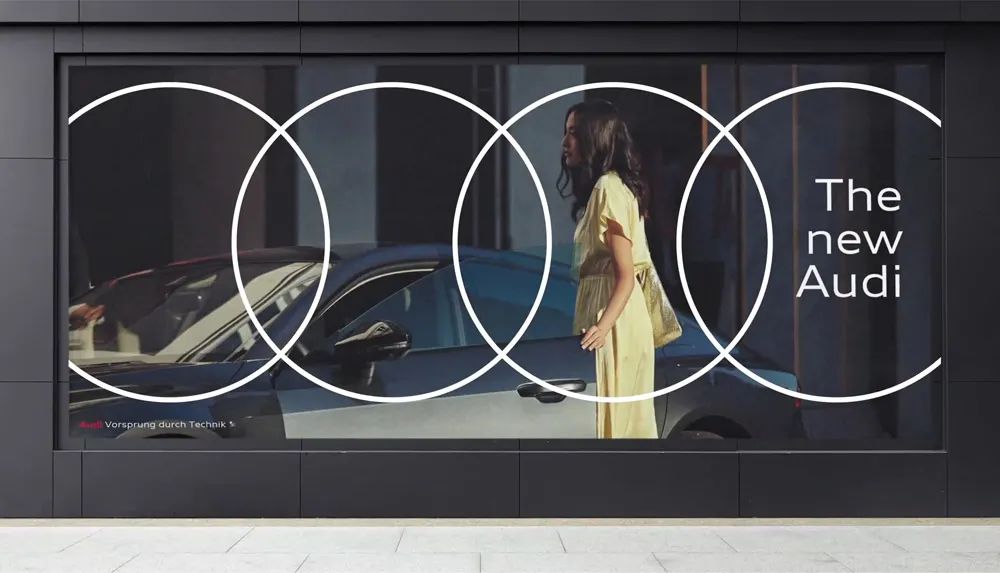 奥迪换黑车标,奥迪换标新车标