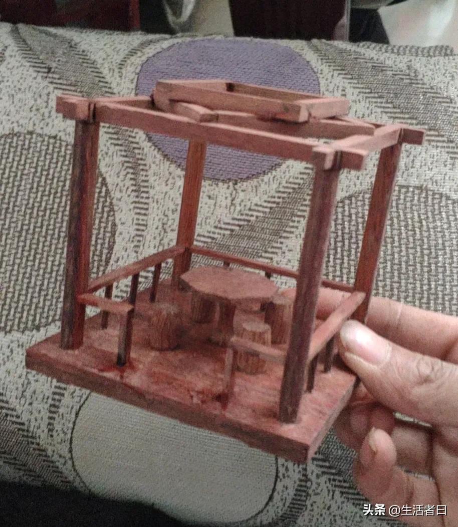 七步成亭，仿古小亭子摆件制作过程，喜欢的留下你的足迹吧