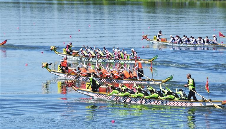 汾河赛龙舟太原,山西汾河碧水赛龙舟