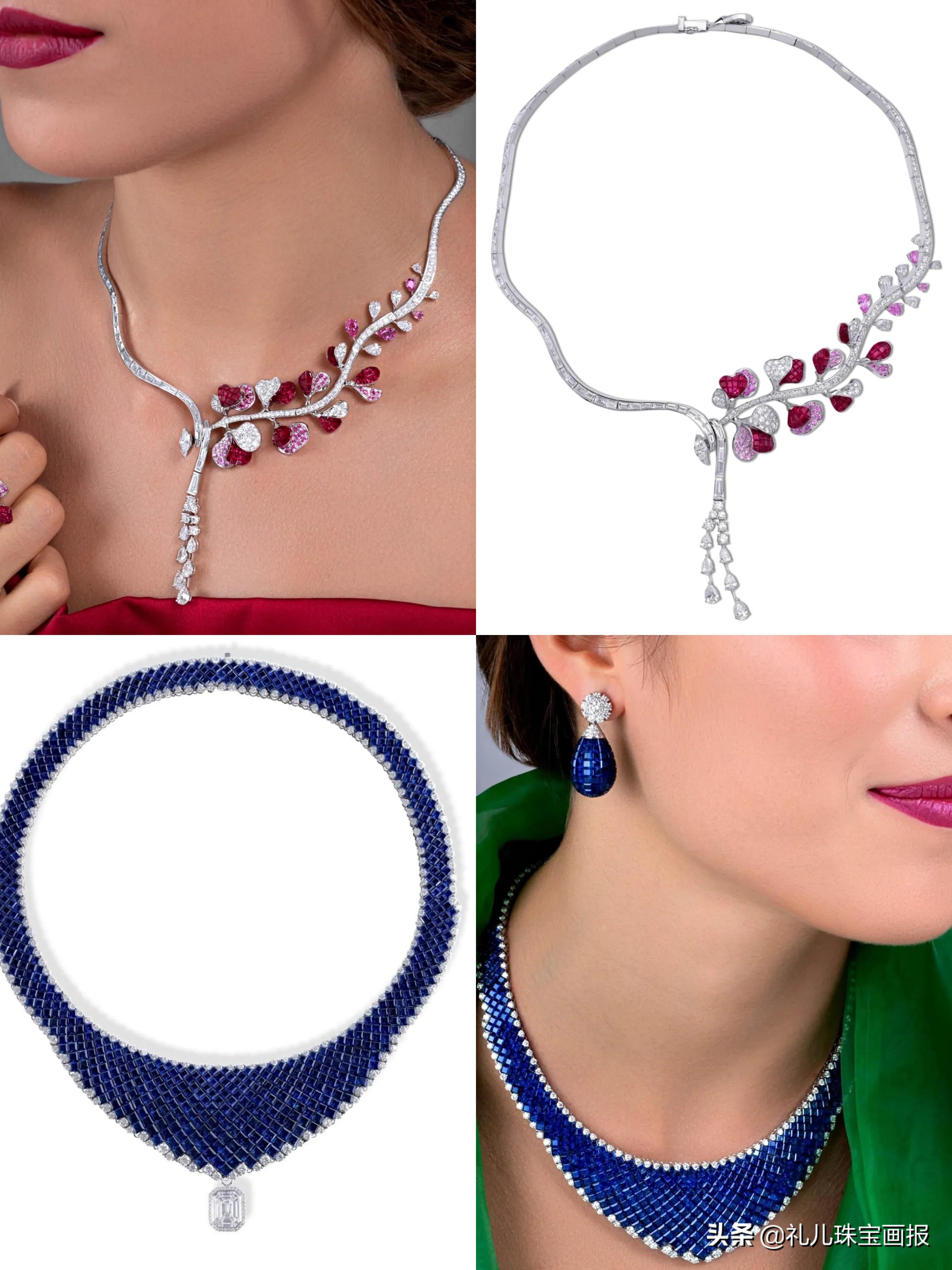 用珠宝做成的梅兰竹菊太美啦！它是如何用隐密镶嵌做出布料的质感