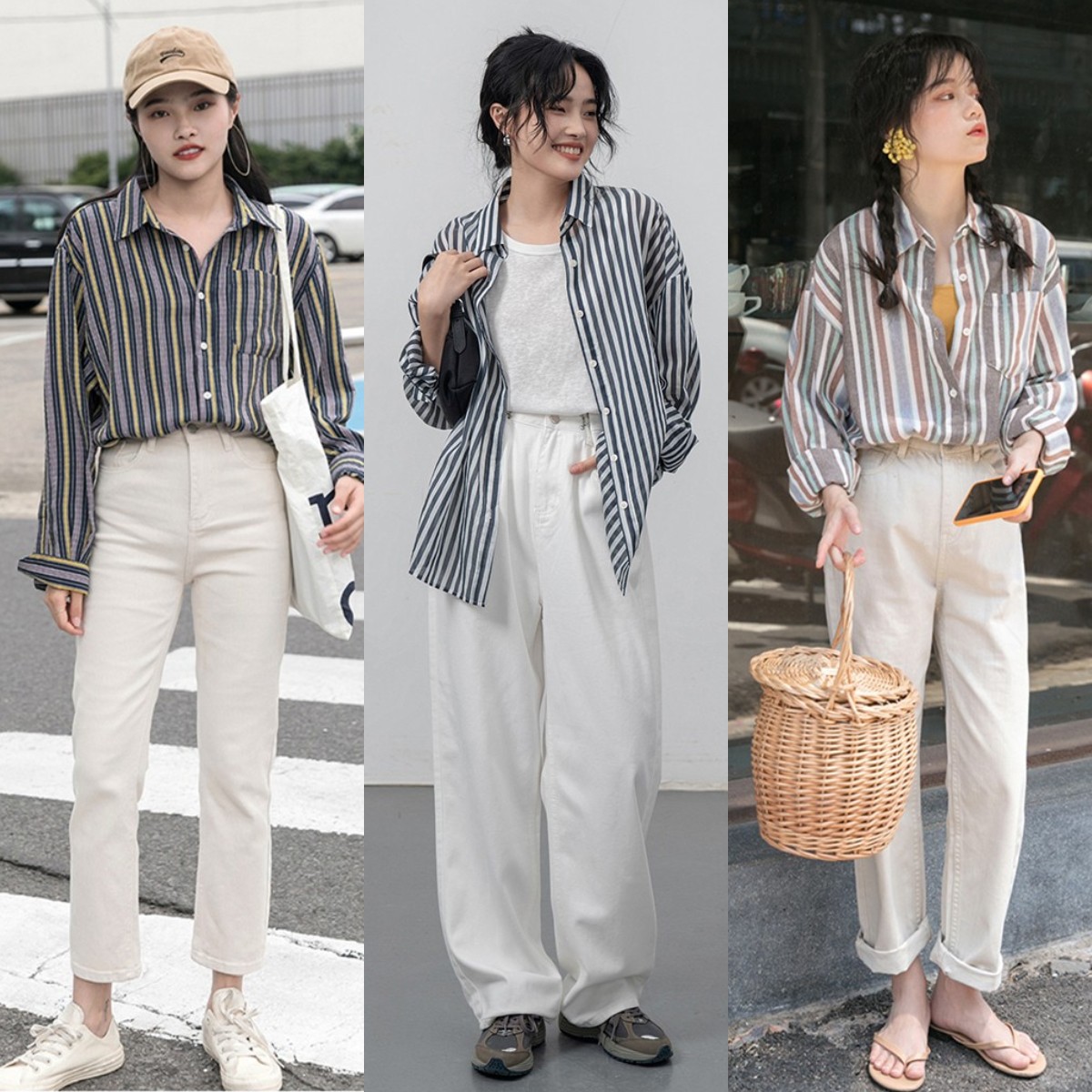 偏白色系裤子怎么搭配,夏白色裤子的穿搭方法