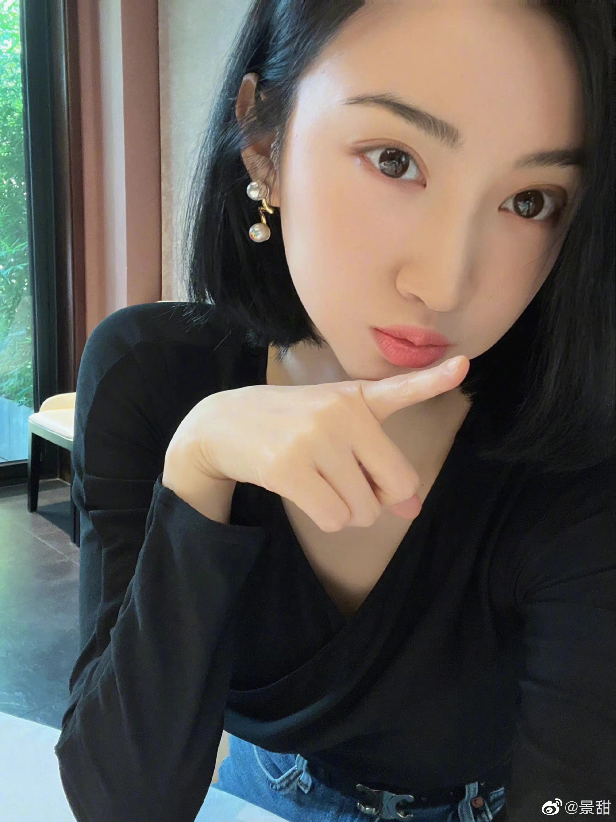 景甜流光之城同款向日葵披肩,景甜梳黑色披肩长发