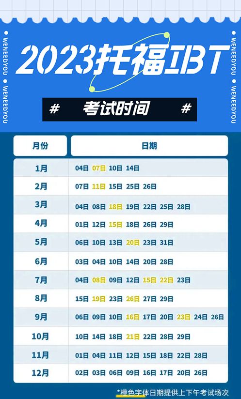 留学考试时间2023,收藏贴2018最全留学考试表