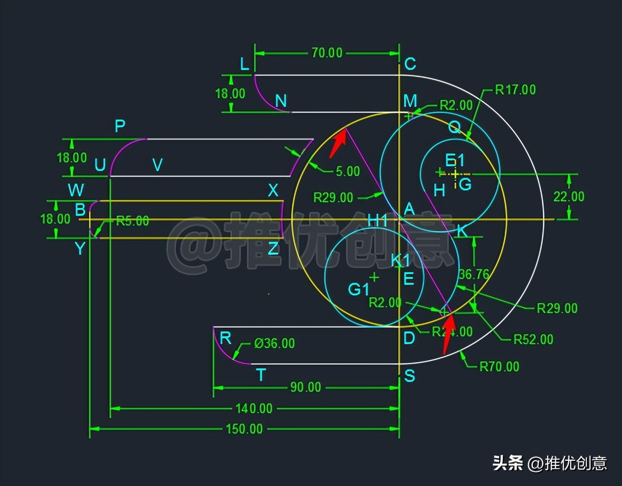 cad制图初学入门图纸怎样画圆,cad机械制图圆教程