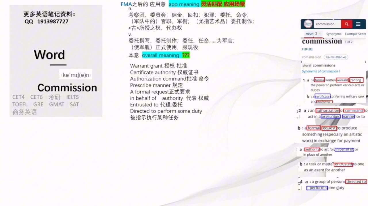 permission快速记忆单词,commission英语怎么读音发音