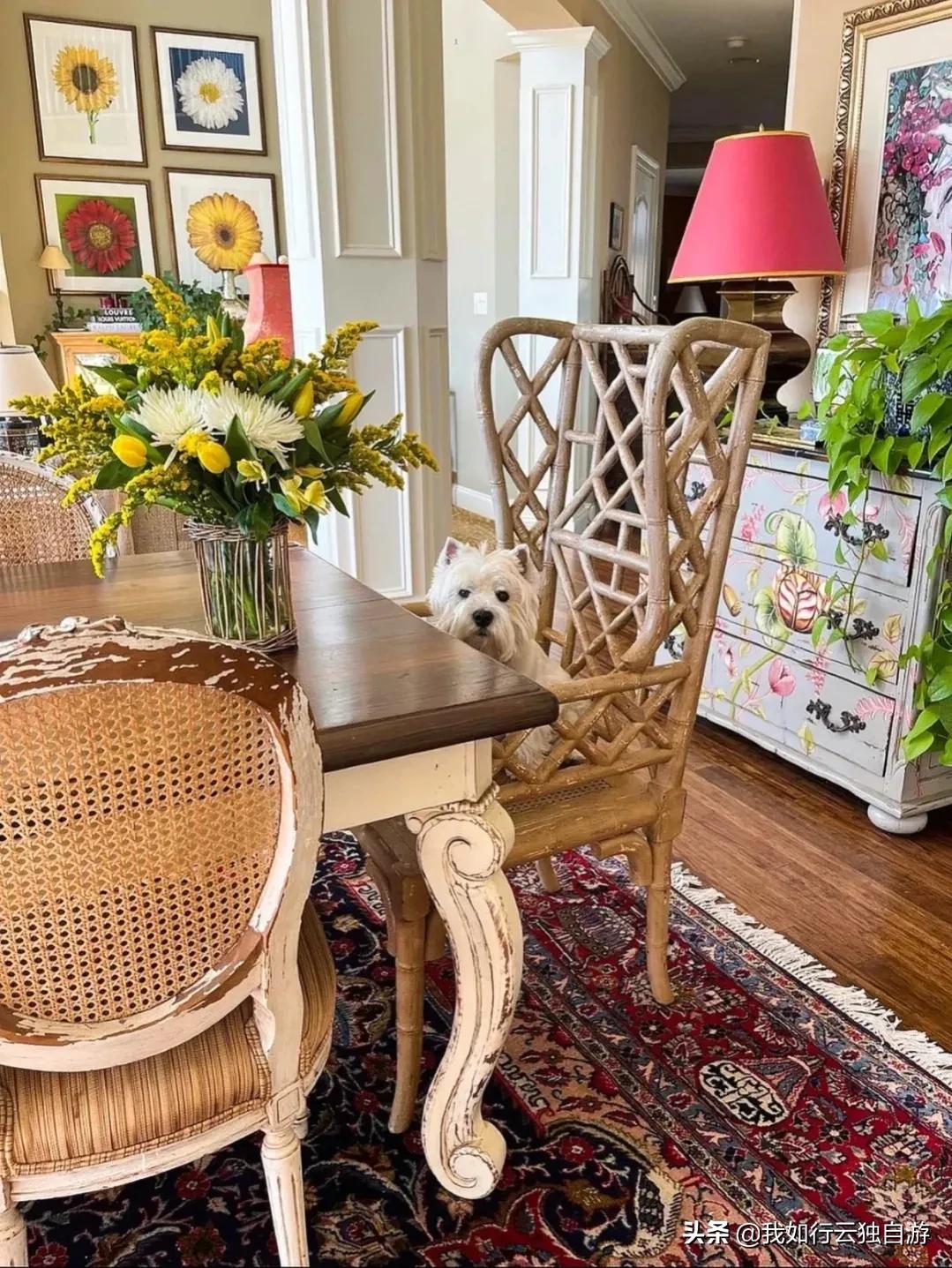复古美式小家，铺上波斯地毯瞬间变温馨