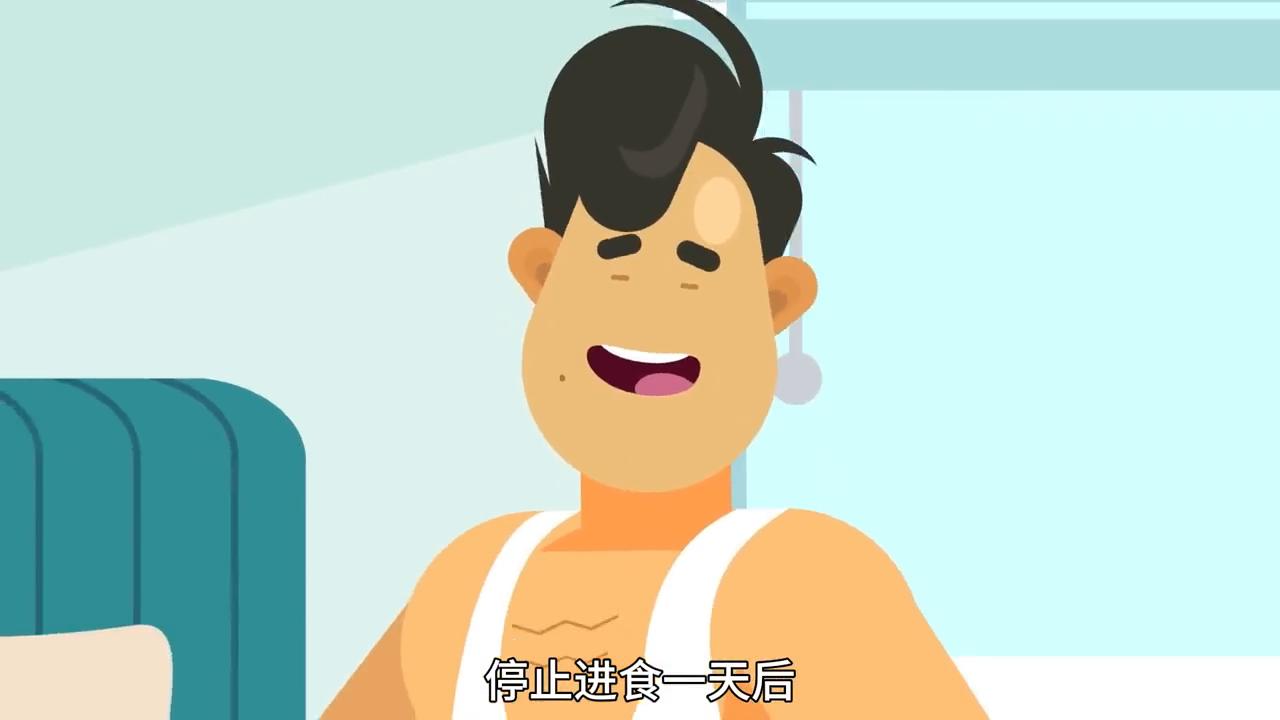 长期不吃早餐动画,人不吃饭身体的变化动画