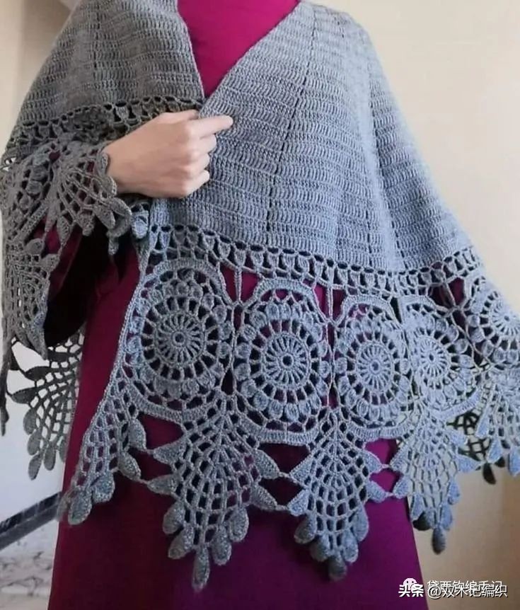 四叶草开襟斗篷披肩钩针视频教程 (时尚钩针连帽流苏斗篷披肩视频)