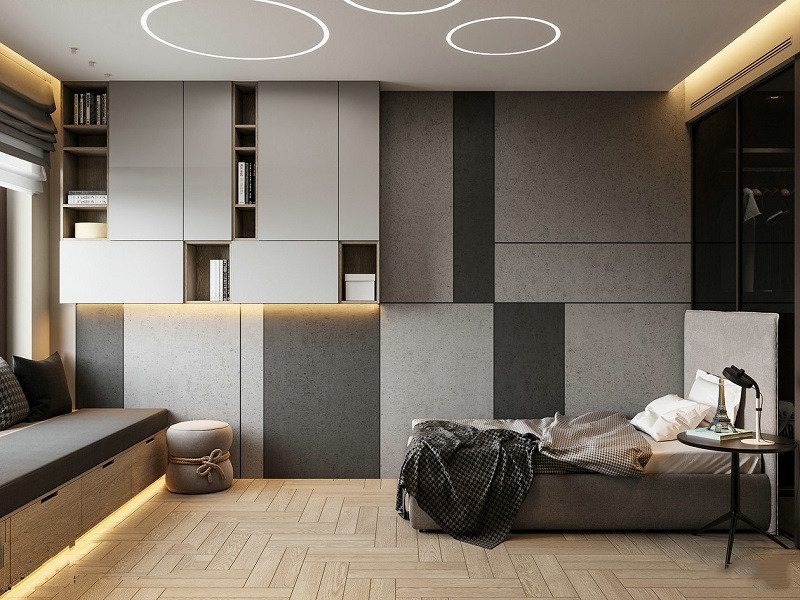 黑白灰风格全屋电视墙,黑白灰装修风格电视墙现代简约