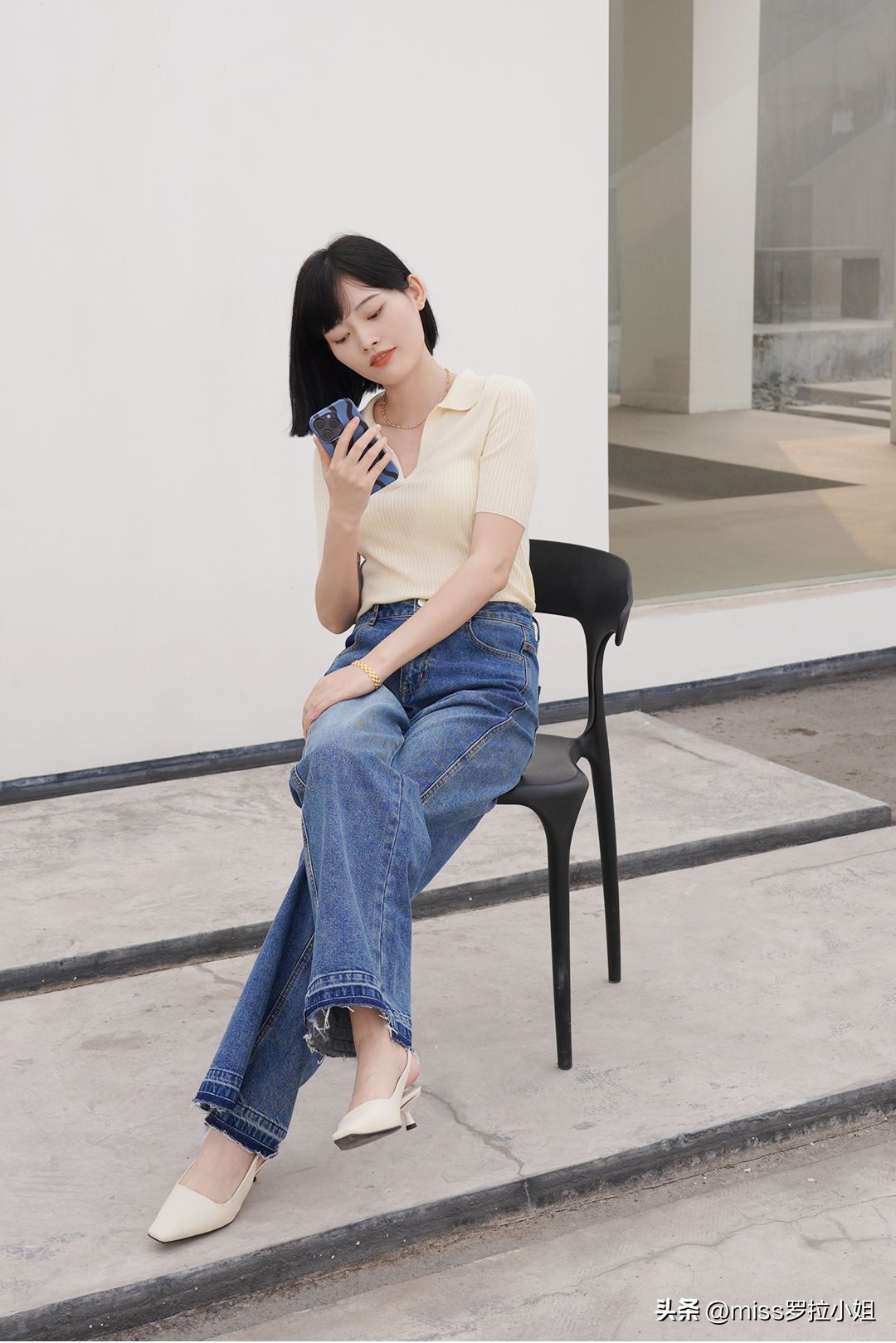 小个子雪纺v领上衣质感,女生穿搭ins高级质感上衣