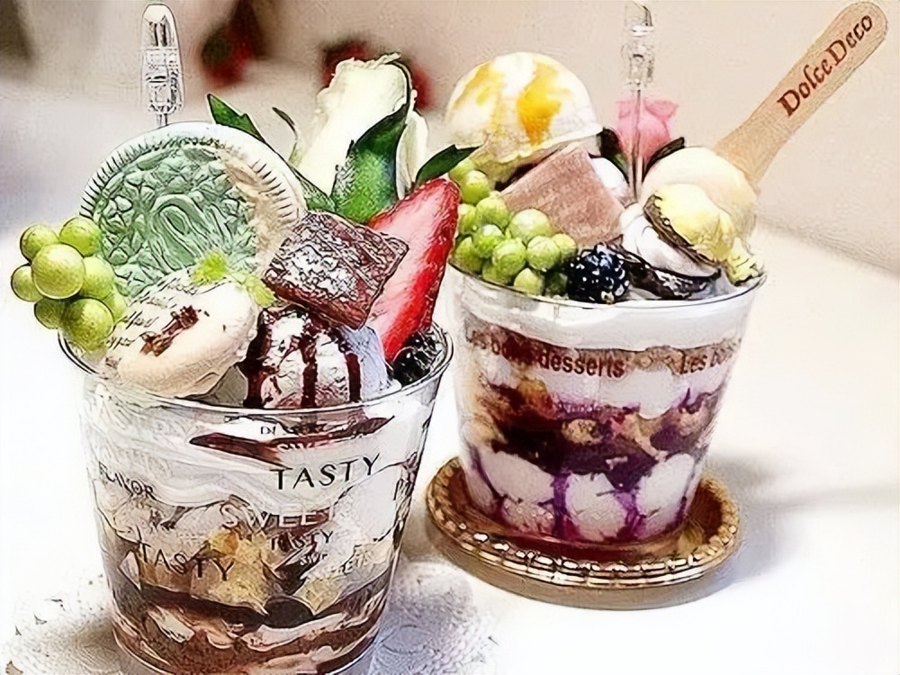 花式冰淇淋,美味冰淇淋清凉一夏