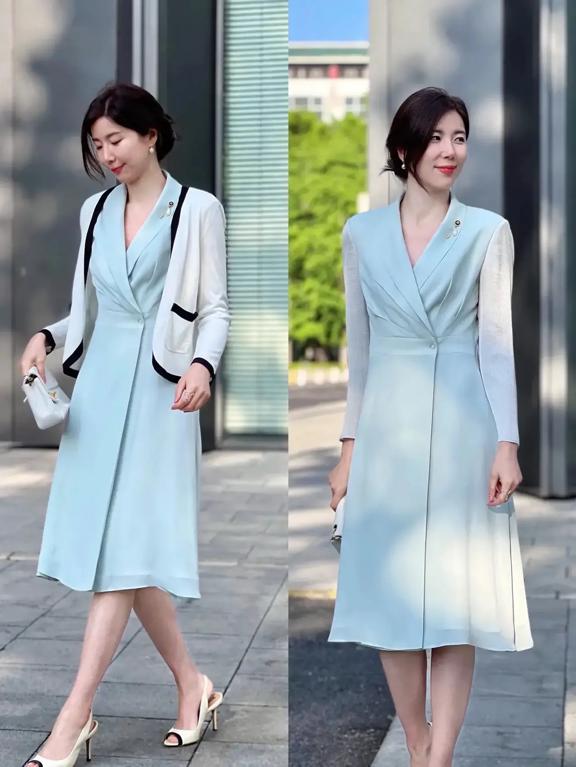 春天穿裙子怎么搭配才时髦,春天的裙子这样穿美绝了