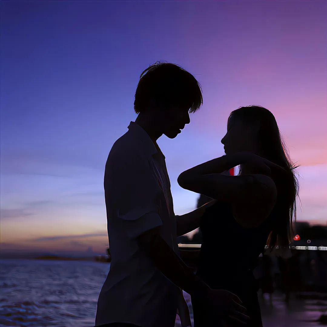 氛围感情侣头像海边双人,情侣微信头像一男一女唯美有意境