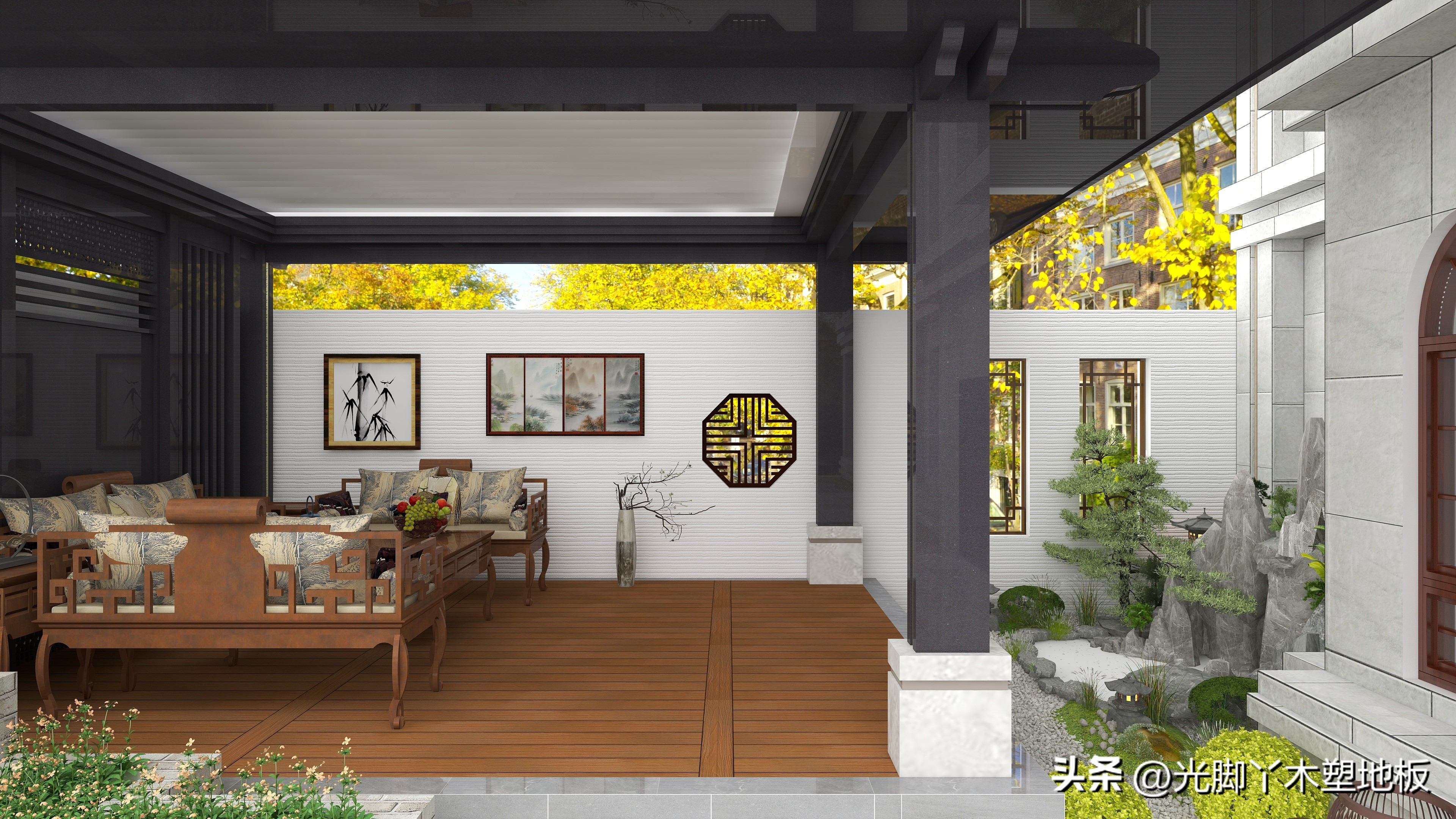 园林绿化户外塑木,木塑板材环保