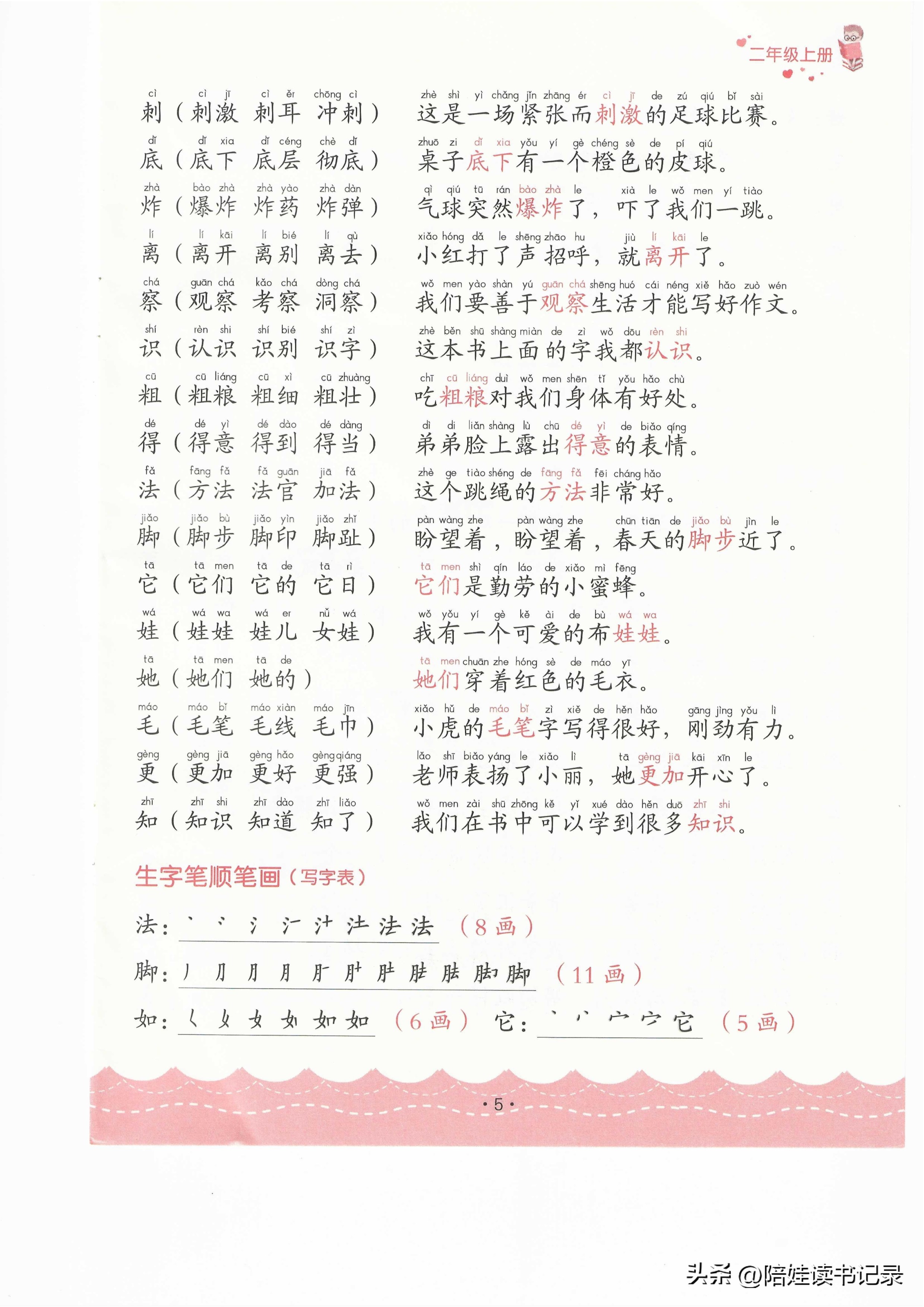 二年级上册19课古诗二首生字组词,二年级的12课坐井观天的生字组词